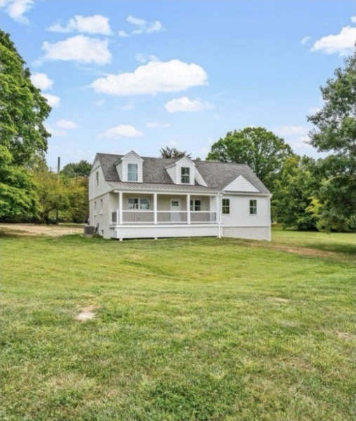 Expanded home after the addition, front view